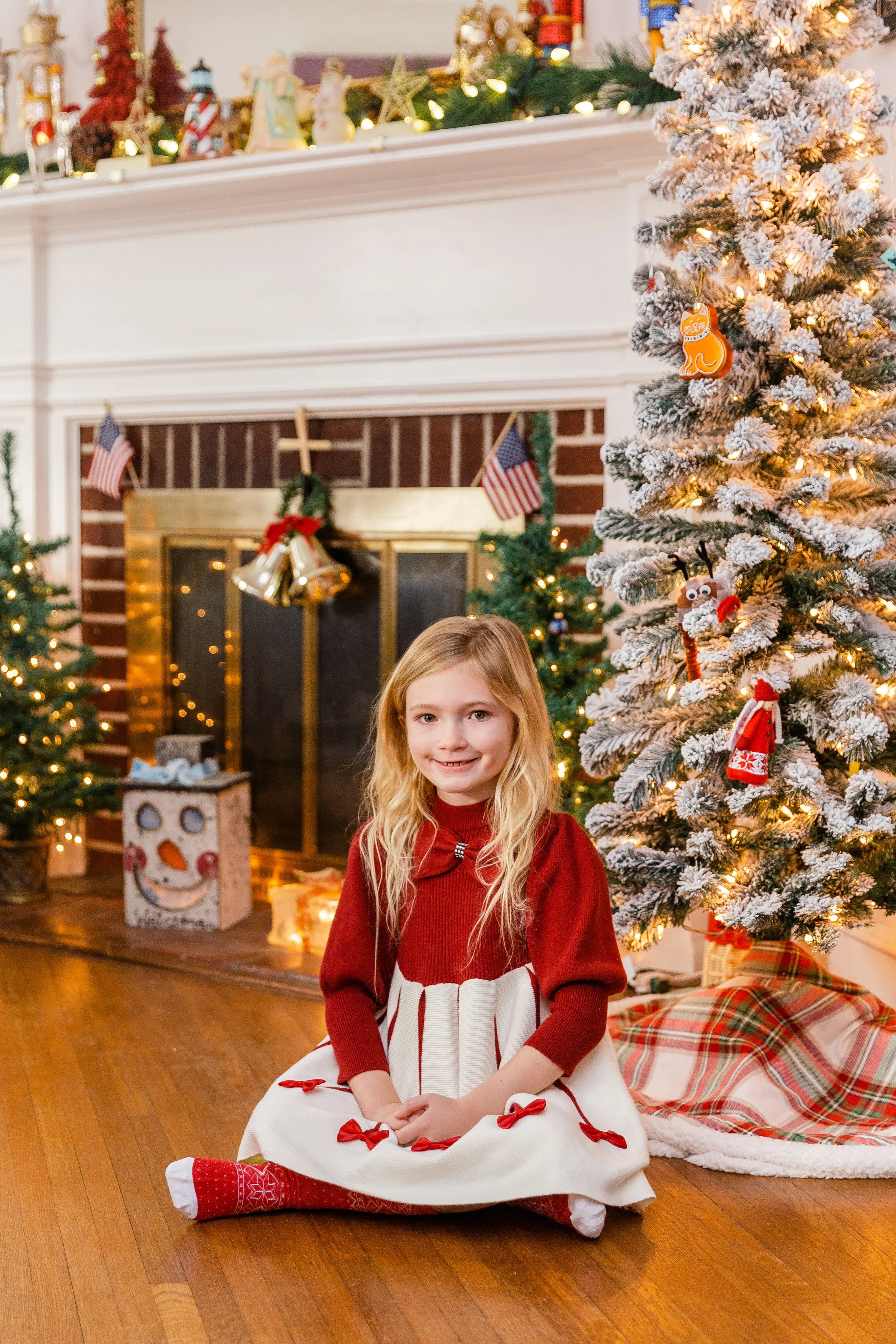 Sweet Red Bow Dress Enchanting Elegance